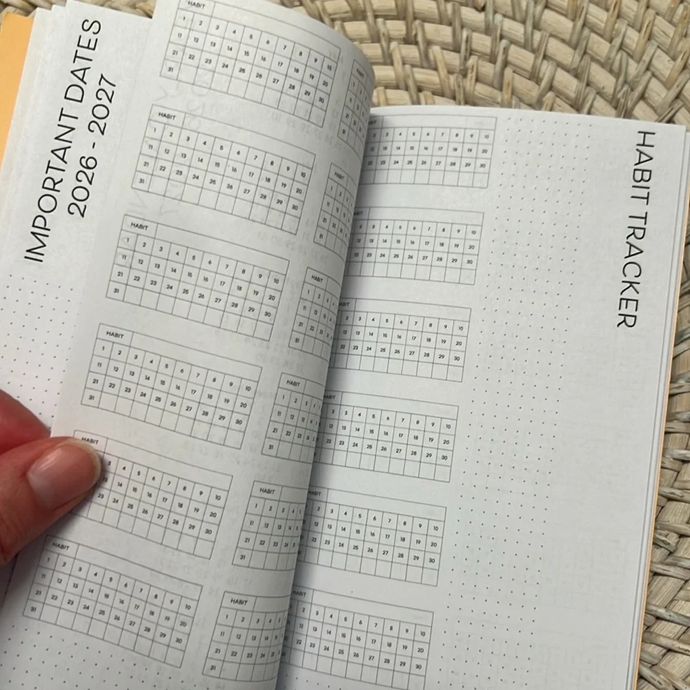 PEN + GEAR Blue and Orange Pocket Planner APRIL 2025 - MARCH 2027 NWT
